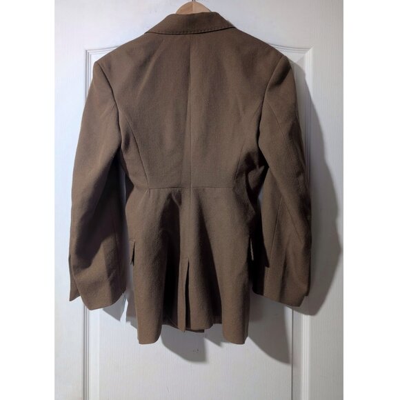 Zara | 100% Wool Fitted Blazer In Dark Camel - Picture 7 of 14